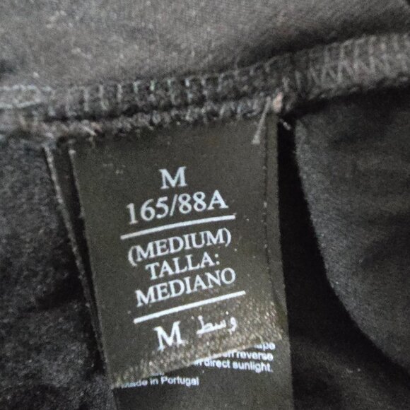 AllSaints Jayda Dress Womens Medium Black Sleeveless Tie Front Drape Jersey Mini - Picture 7 of 13